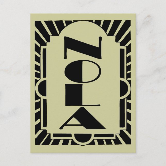 NOLA Art Decco Design Postcard (Front)