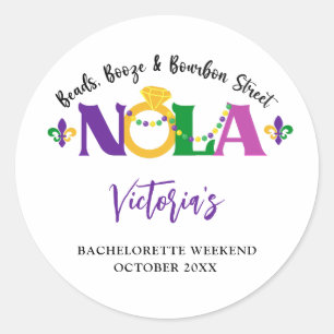NOLA BACHELORETTE WEEKEND CLASSIC ROUND STICKER