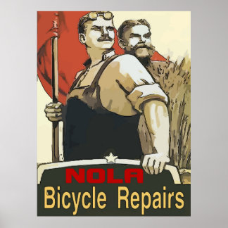 NOLA Bicycle Repairs Poster