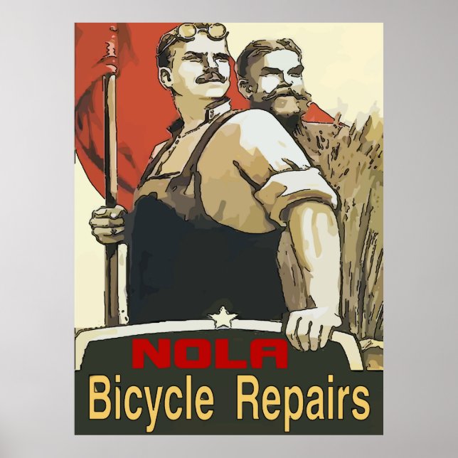 NOLA Bicycle Repairs Poster (Front)