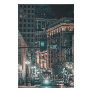 NOLA Big Easy New Orleans at Night Faux Canvas Print