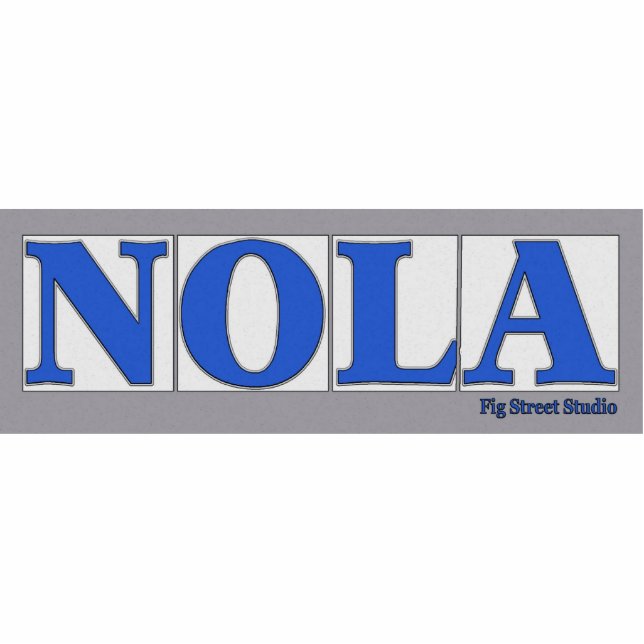 NOLA, Blue Letter Street Tiles Statuette (Front)