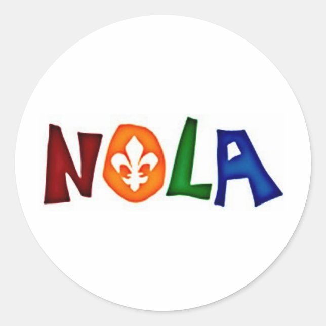 NOLA CLASSIC ROUND STICKER (Front)