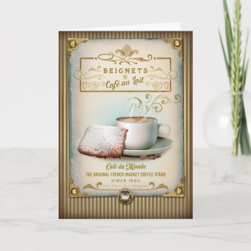 NOLA Collection Cafe au Lait  Beignets Card