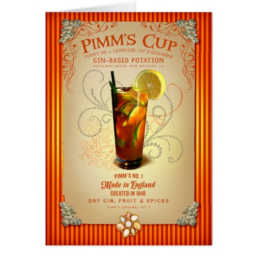 NOLA Collection Pimm's Cup Cocktail Cards (Front)