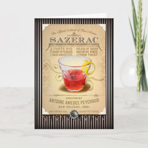 NOLA Collection Sazerac Cocktail Card