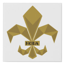 NOLA fans Any Occassion Gift FLeur-de-Lis Canvas