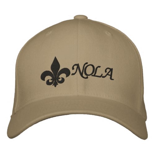 NOLA   Fleur De Lis Embroidered Baseball Hat