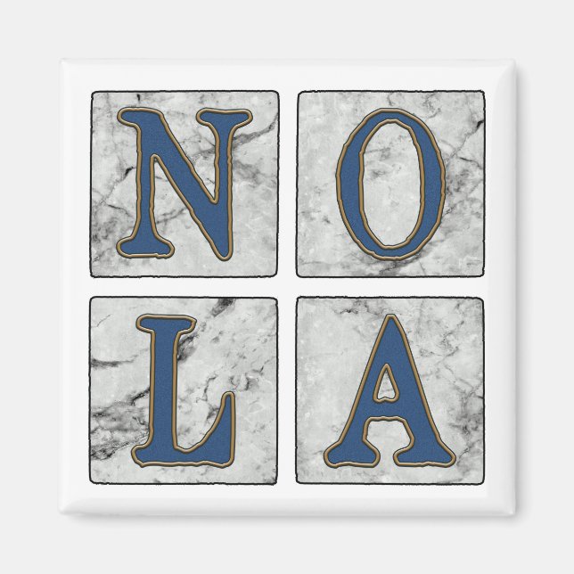 NOLA French Quarter New Orleans Louisiana Magnet (Front)