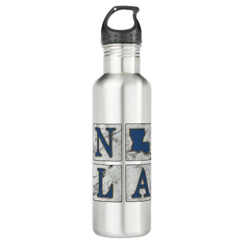 NOLA French Quarter New Orleans Louisiana Stainless Steel Water Bottle