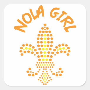 NOLA Girl Square Sticker