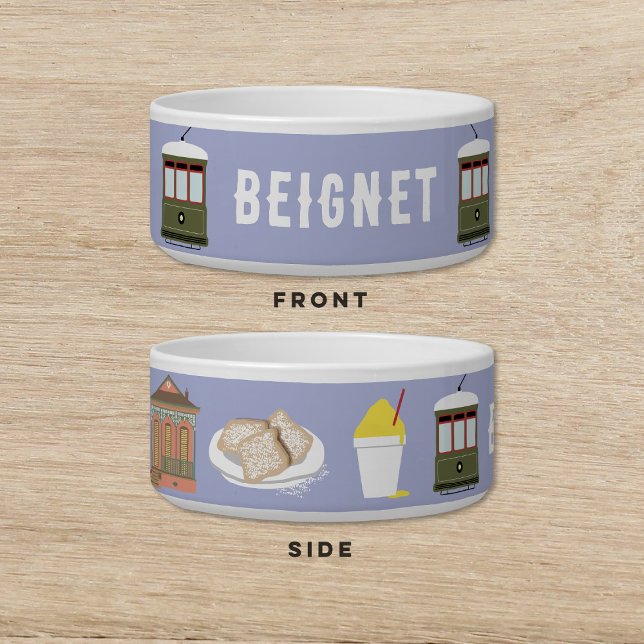 NOLA Love Purple Dog Cat Pet Bowl (Creator Uploaded)