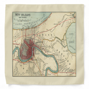 NOLA Maps, New Orleans Designs, Bandana