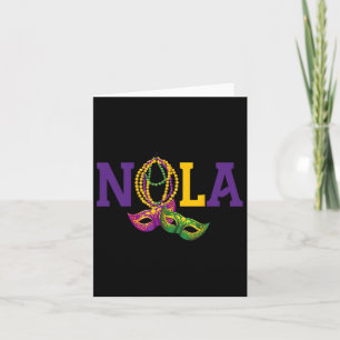 Nola Mardi Gras Funny 504 New Orleans Louisiana Fl Card