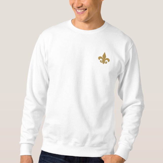 NOLA Nation Fleur De Lis Embroidered Sweatshirt (Front)