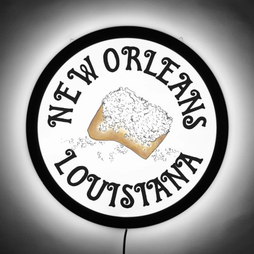 NOLA New Orleans Louisiana LA Beignet Pastry LED Sign
