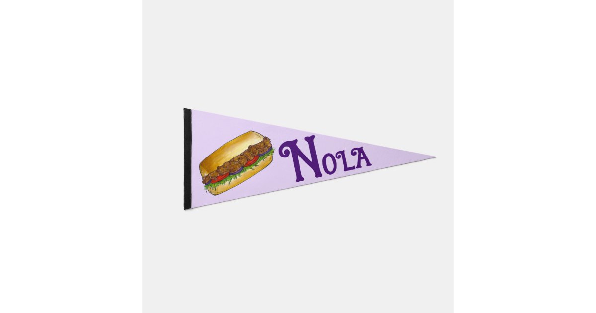 Vintage New Orleans Louisiana Souvenir Felt Pennant Flag 