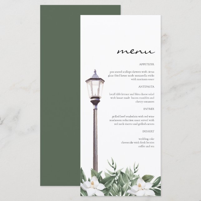 NOLA New Orleans Magnolia Bourbon Street Menu (Front/Back)