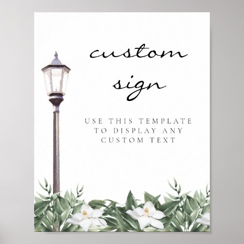 NOLA New Orleans Magnolia Custom Editable Sign