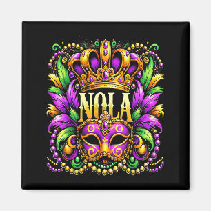 Nola New Orleans Mardi Gras 2025  Magnet