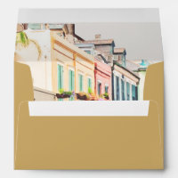NOLA New Orleans Mustard Colored Wedding Envelope