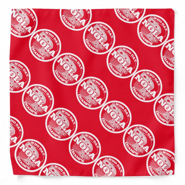 NOLA, New Orleans Symbols, Bandana (Front)