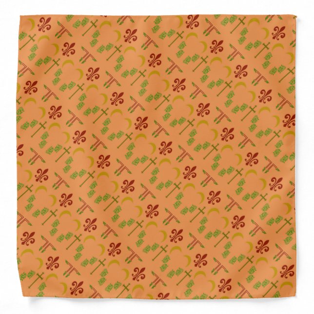 NOLA, New Orleans Symbols, Bandana (Front)