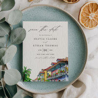 NOLA New Orleans Watercolor Save the Date