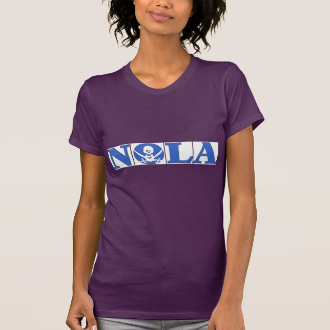 NOLA Pirate, Blue Tiles T-Shirt (Front)