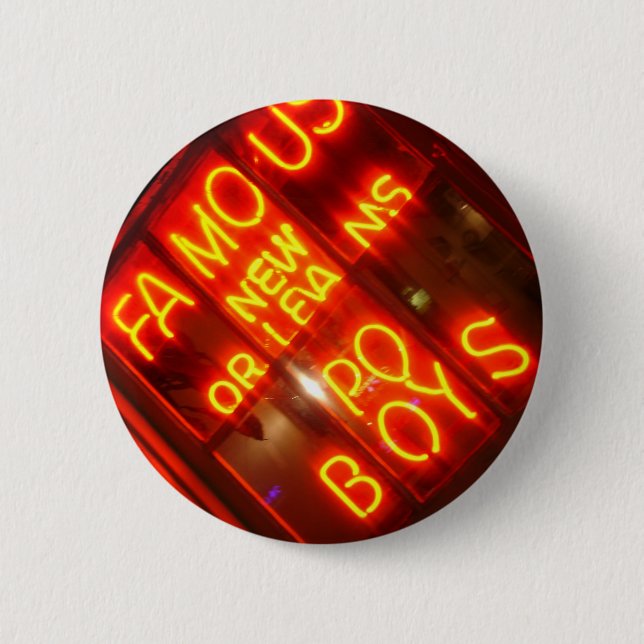 NOLA Po Boys Pinback Button (Front)