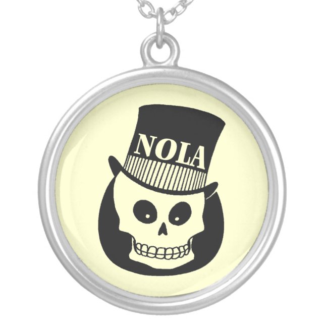 NOLA Symbols Silver Plated Necklace (Front)