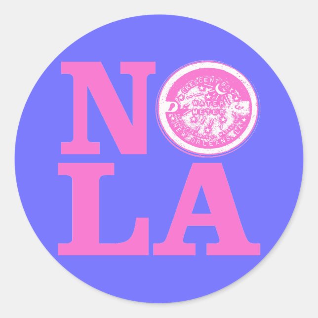 NOLa Water Meter Classic Round Sticker (Front)