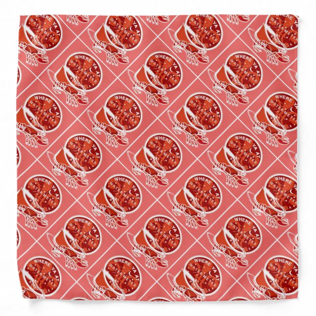 NOLA Water Meter & Crawfish Bandana (Front)