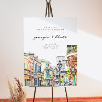 NOLA Watercolor New Orleans Wedding Welcome