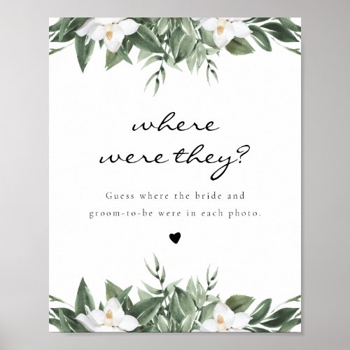 NOLA Where Were They Bridal Shower Game  Poster