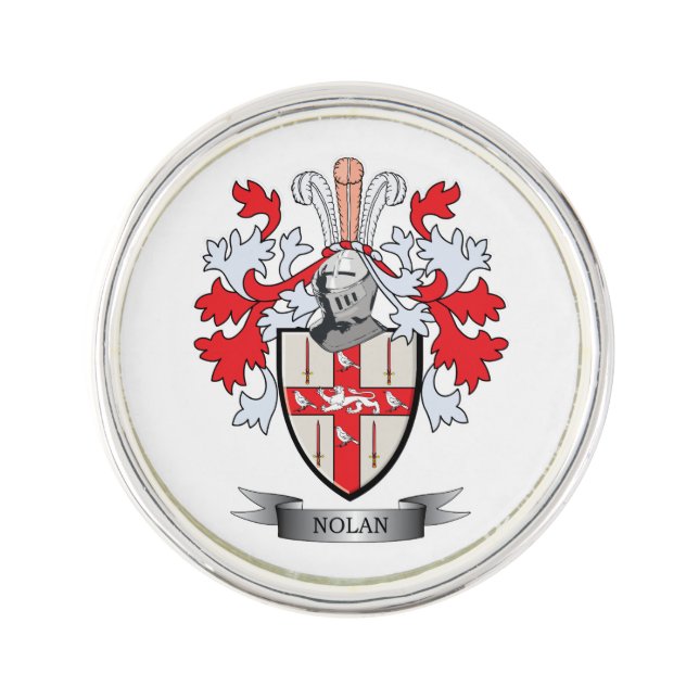 Nolan Coat of Arms Lapel Pin (Front)
