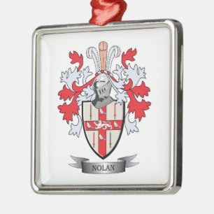 Nolan Coat of Arms Metal Ornament