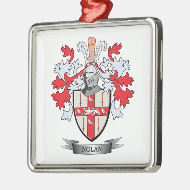 Nolan Coat of Arms Metal Ornament (Left)