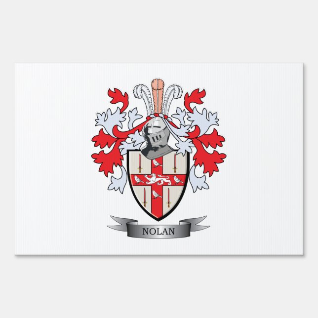 Nolan Coat of Arms Yard Sign (Front)