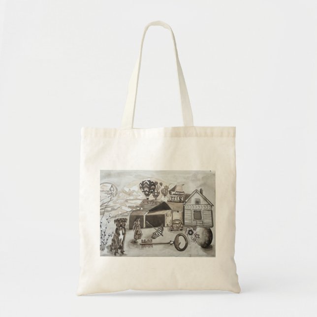 Nolan Collage Tote Bag (Front)