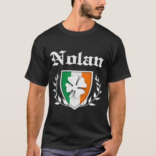 Nolan Family Shamrock Crest vintage distressed   T_Shirt