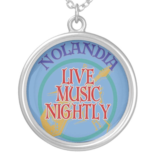 Nolandia Live Music Silver Plated Necklace (Front)