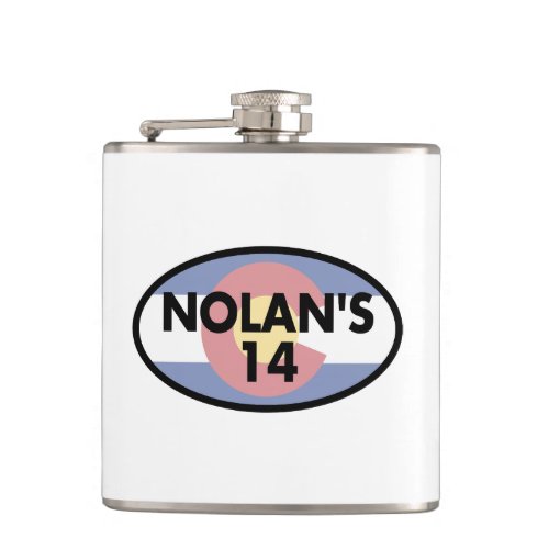 Nolans 14 Colorado Flag Oval Flask