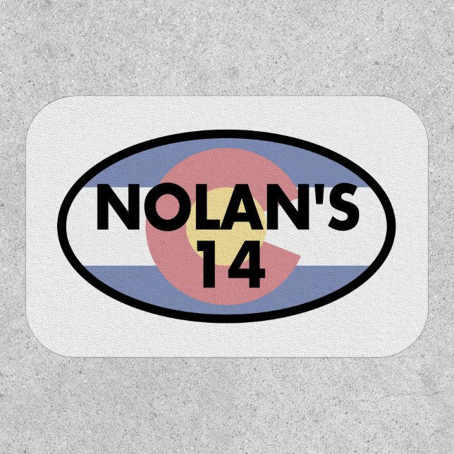 Nolan's 14 Colorado Flag Oval Patch (Front)