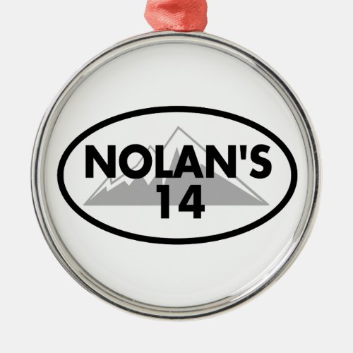 Nolans 14 Colorado Oval Metal Ornament