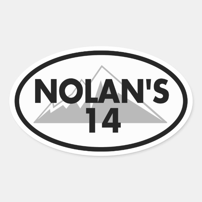 Nolan's 14 Colorado Oval Sticker (Front)