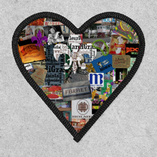 NolaOriginals Collages Art Heart Patch