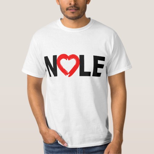 NOLE with Heart on Tshirts Mugs Caps T_Shirt