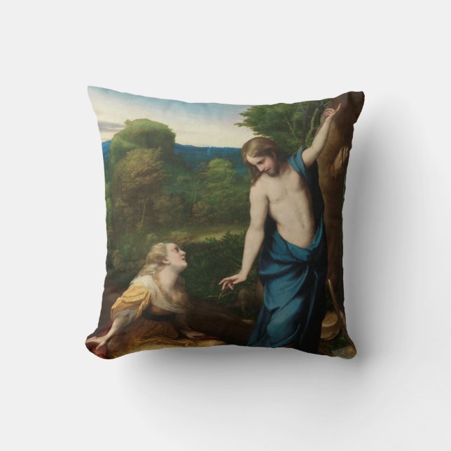 Noli me tangere throw pillow (Front)