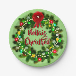 Nollaig Chridheil Scottish Christmas 7" Paper Plates